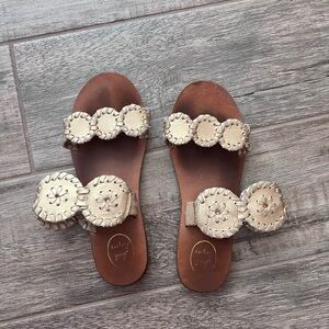 Girls Gold Jack Rogers 3